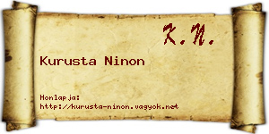 Kurusta Ninon névjegykártya